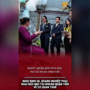 법령 68호: 기업은 모든 수금 계좌를 세무당국에 신고해야 한다