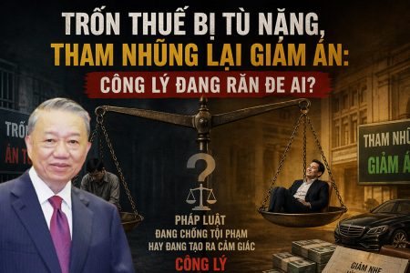 Trốn thuế bị tù nặng, tham nhũng lại giảm án: Công lý đang răn đe ai?