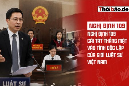 Nghị định 109: Cái tát thẳng mặt vào tính độc lập của giới luật sư Việt Nam