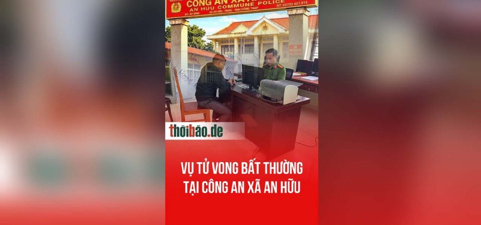 Vụ tử vong bất thường tại Công an xã An Hữu