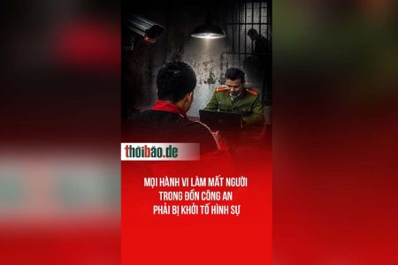 Mọi hành vi làm mất người trong đồn công an phải bị khởi tố hình sự