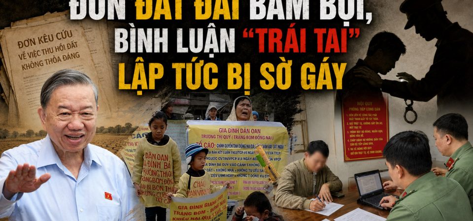 Đơn đất đai bám bụi, bình luận „trái tai“ lập tức bị sờ gáy
