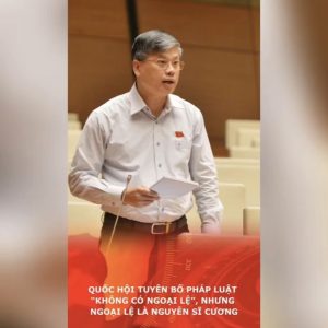 国会は法律に「例外はない」と宣言しているが、その例外こそがグエン・シー・クアンである